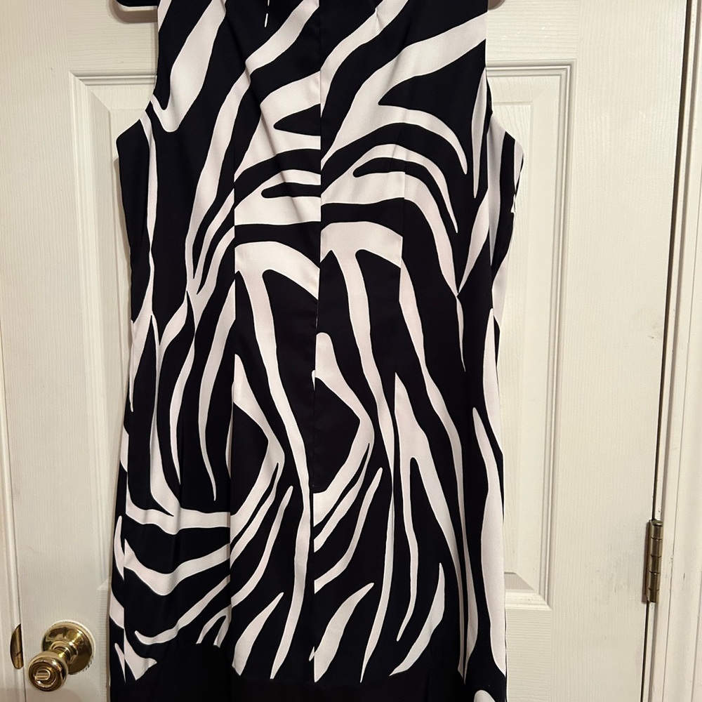 Zebra Print Sleeveless Dress